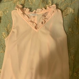 Sioni baby pink coquette sleeveless blouse size small!!